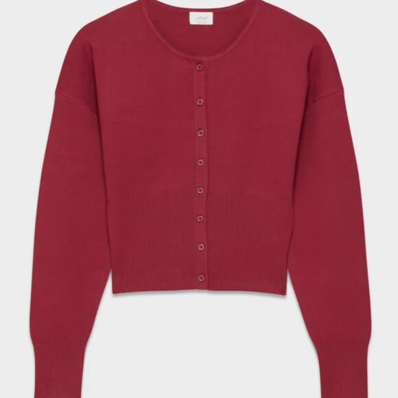 Aritzia Sweaters - Aritzia Wilfred Golightly Cardigan in Dark Ruby Red with tags